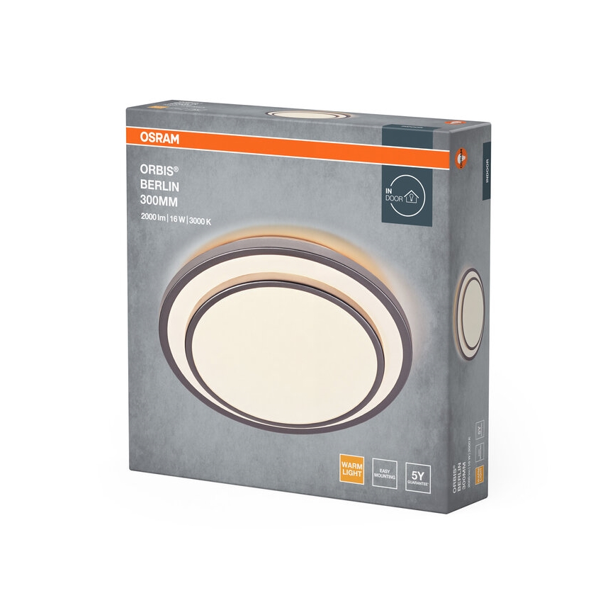 Osram - LED плафон ORBIS BERLIN LED/16W/230V Ø 29,3 см, сребрист