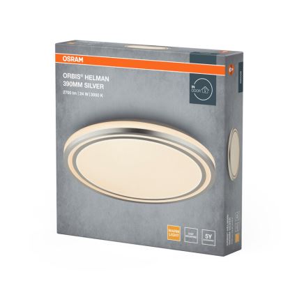 Osram - LED плафон ORBIS HELMAN LED/24W/230V Ø 39 см сребрист