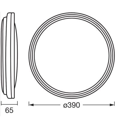 Osram - LED плафон ORBIS HELMAN LED/24W/230V Ø 39 см сребрист