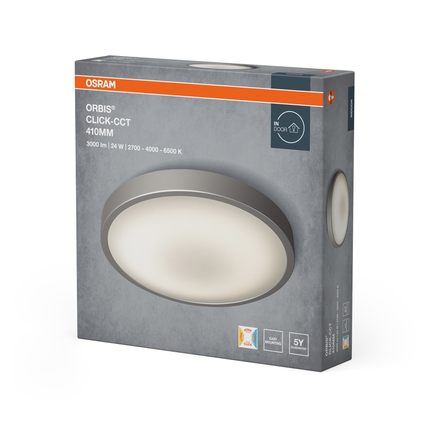 Osram - LED таванно осветително тяло ORBIS LED/24W/230V 2700/4000/6500K Ø 41 см матов хром