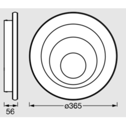 Osram - LED плафон ORBIS SPIRAL LED/38W/230V Ø 36,5 cm бял