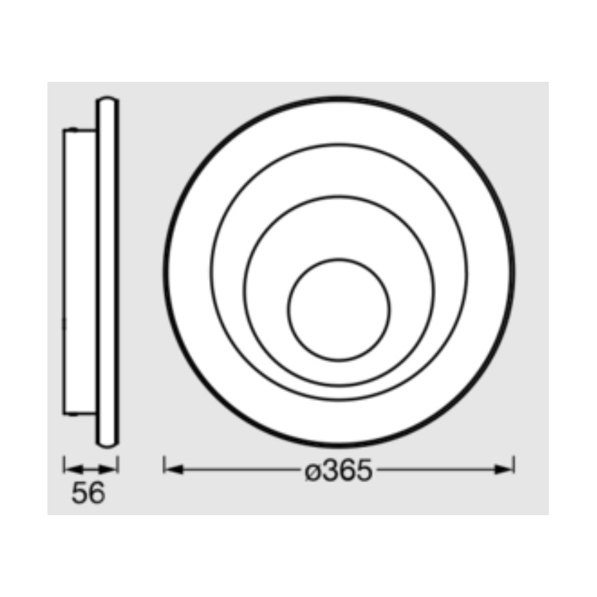 Osram - LED плафон ORBIS SPIRAL LED/38W/230V Ø 36,5 cm бял