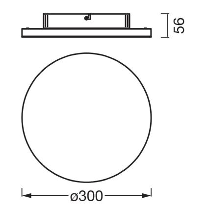 Osram - LED плафон PLANON LED/20W/230V 3000K Ø 30 см бял