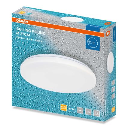 Osram - LED таванно осветително тяло за баня CEILING ROUND LED/24W/230V 3000K Ø37 см IP44 бяло