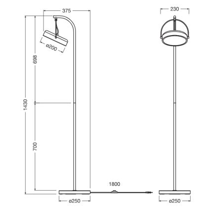 Osram - LED подова лампа DECOR PUCK LED/12W/230V CRI 90 черна