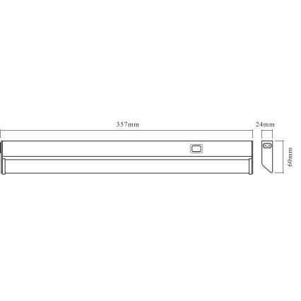 Osram - LED подшкафно осветително тяло LINEAR LED/6W/230V 3000K 35,7 cm сребристо
