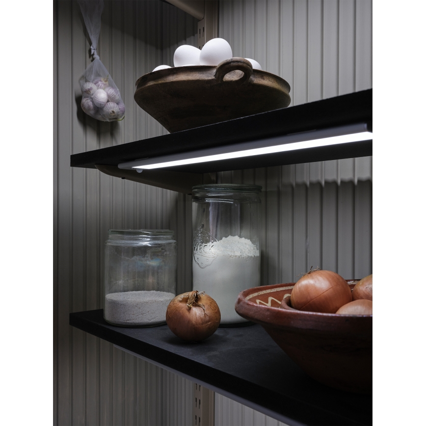 Osram - LINEAR LED подшкафно осветително тяло със сензор за движение и сумрак, 3,2W/3,7V, 500 mAh, 3000/4000/6500K, 40 cm, сиво