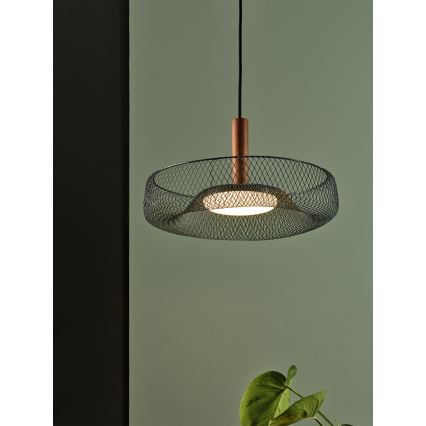 Osram - LED полилей на кабел DECOR MESH LED/18,5W/230V Ø 40 cm черен/каучукова дървесина