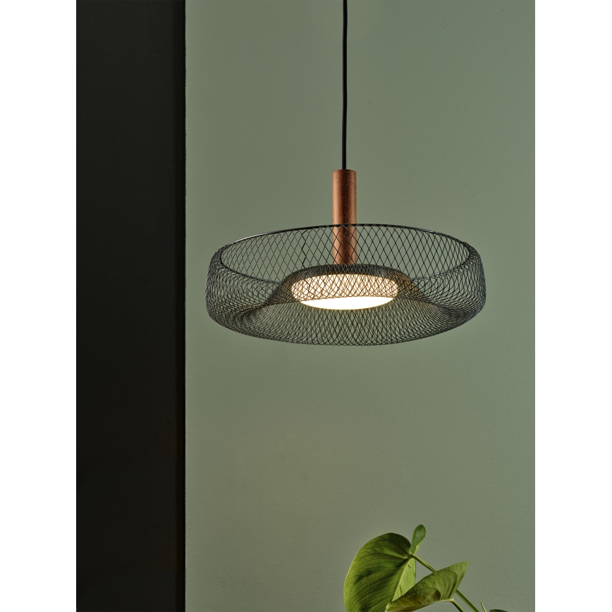 Osram - LED полилей на кабел DECOR MESH LED/18,5W/230V Ø 40 cm черен/каучукова дървесина