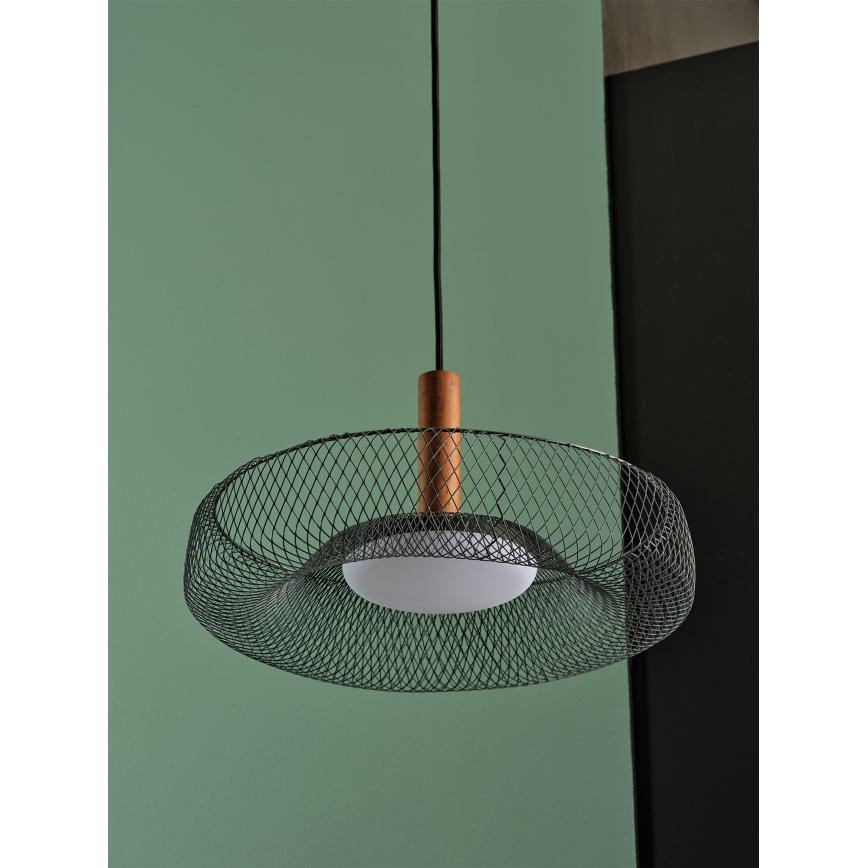 Osram - LED полилей на кабел DECOR MESH LED/18,5W/230V Ø 40 cm черен/каучукова дървесина