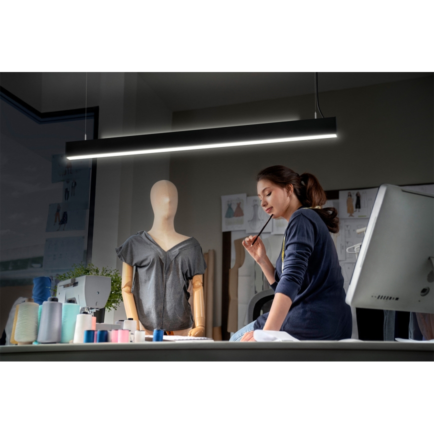 Osram - Димируема LED висяща лампа на кабел OFFICE LINE LED/42W/230V 4000K 112,6 cm черна