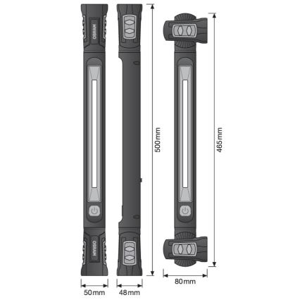 Osram - LED акумулаторен фенер с регулируема яркост LEDINSPECT UTILITY1000 LED/19W/7,4V