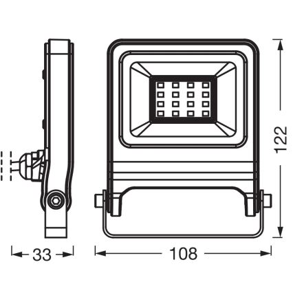 Osram - LED прожектор ENDURA LED/10W/230V 3000K IP65