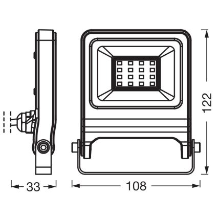Osram - LED прожектор ENDURA LED/10W/230V 3000K IP65