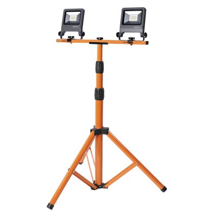 Osram - LED прожектор с стойка TRIPOD 2xLED/20W/230V 4000K IP65 оранжев/антрацит