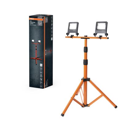Osram - LED прожектор с стойка TRIPOD 2xLED/20W/230V 4000K IP65 оранжев/антрацит