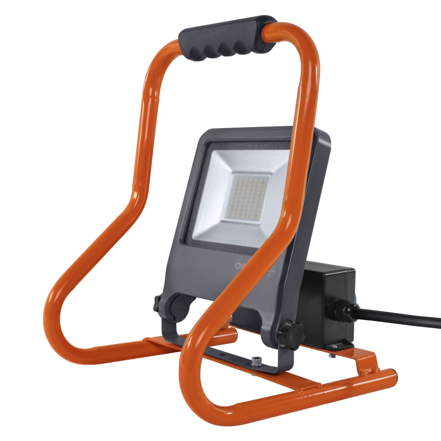 Osram - LED прожектор с монтажна скоба и гнезда R-STAND LED/50W/230V 4000K IP44 оранжев/антрацит