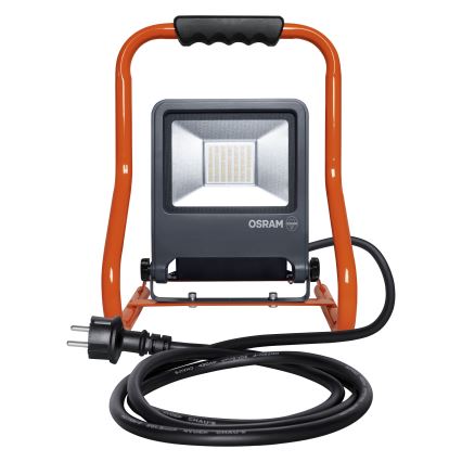 Osram - LED прожектор с монтажна скоба и гнезда R-STAND LED/50W/230V 4000K IP44 оранжев/антрацит