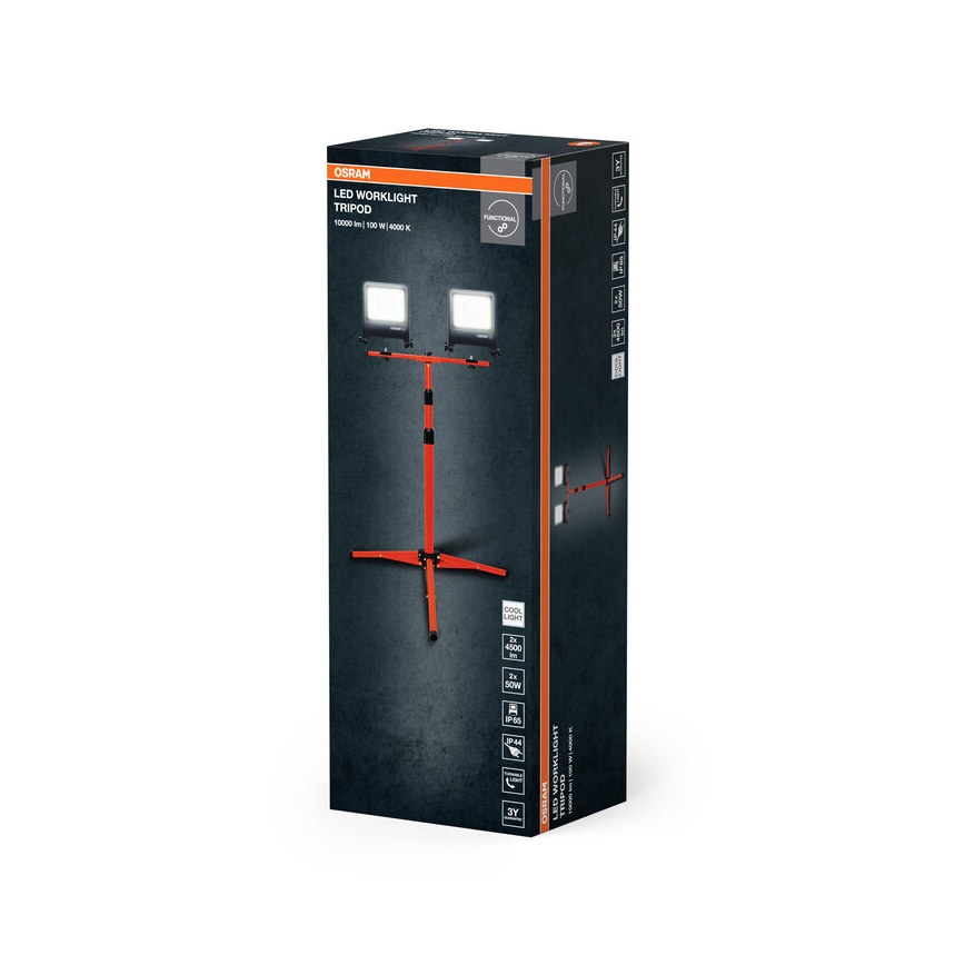 Osram - LED прожектор с TRIPOD статив 2xLED/50W/230V IP65