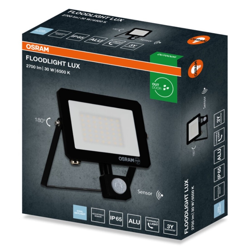 Osram - LED прожектор с вграден сензор FLOODLIGHT LED/30W/230V 6500K IP65