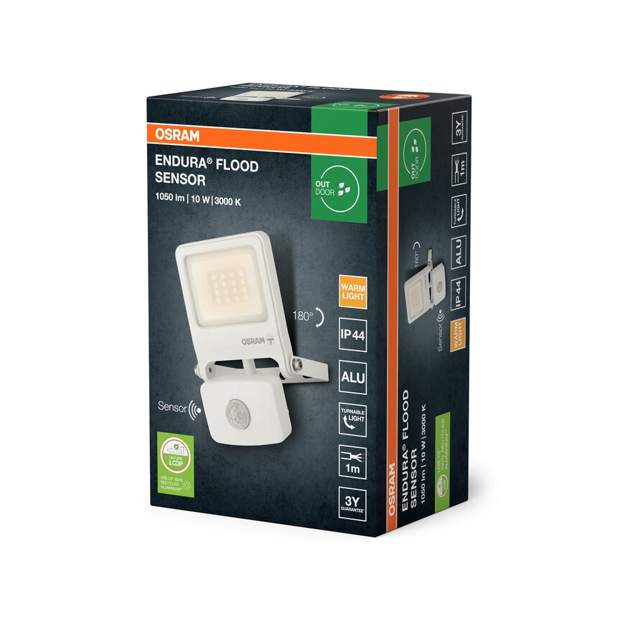 Osram - LED прожектор със сензор ENDURA LED/10W/230V 3000K IP44