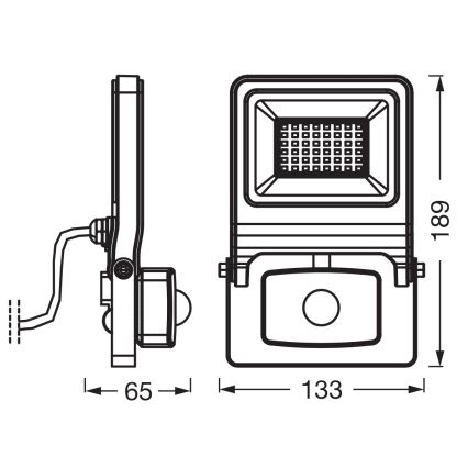 Osram - LED прожектор със сензор ENDURA LED/30W/230V 3000K IP44