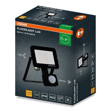 Osram - LED прожектор със сензор FLOODLIGHT LED/10W/230V 3000K IP65