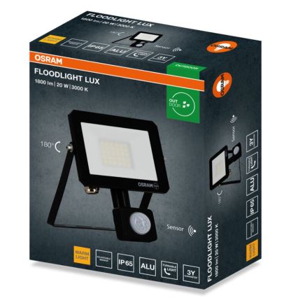 Osram - LED прожектор със сензор FLOODLIGHT LED/20W/230V 3000K IP65