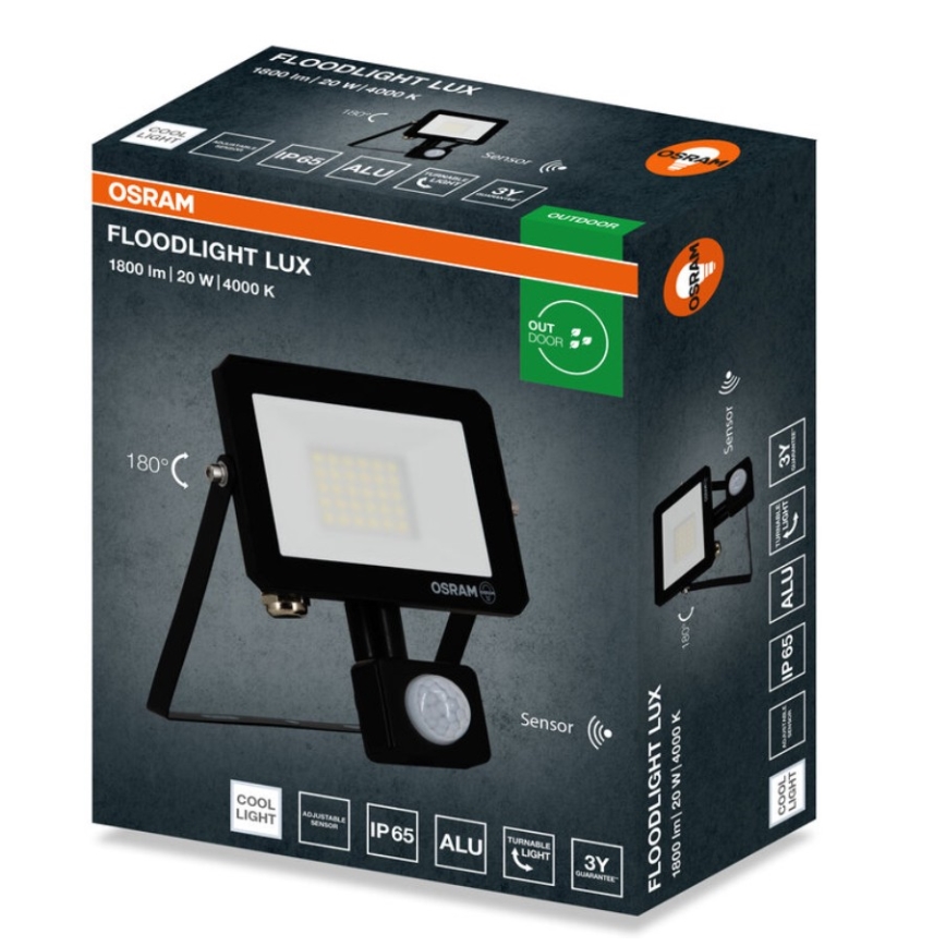 Osram - LED прожектор със сензор FLOODLIGHT LED/20W/230V 4000K IP65