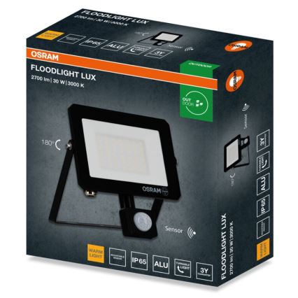 Osram - LED прожектор със сензор FLOODLIGHT LED/30W/230V 3000K IP65