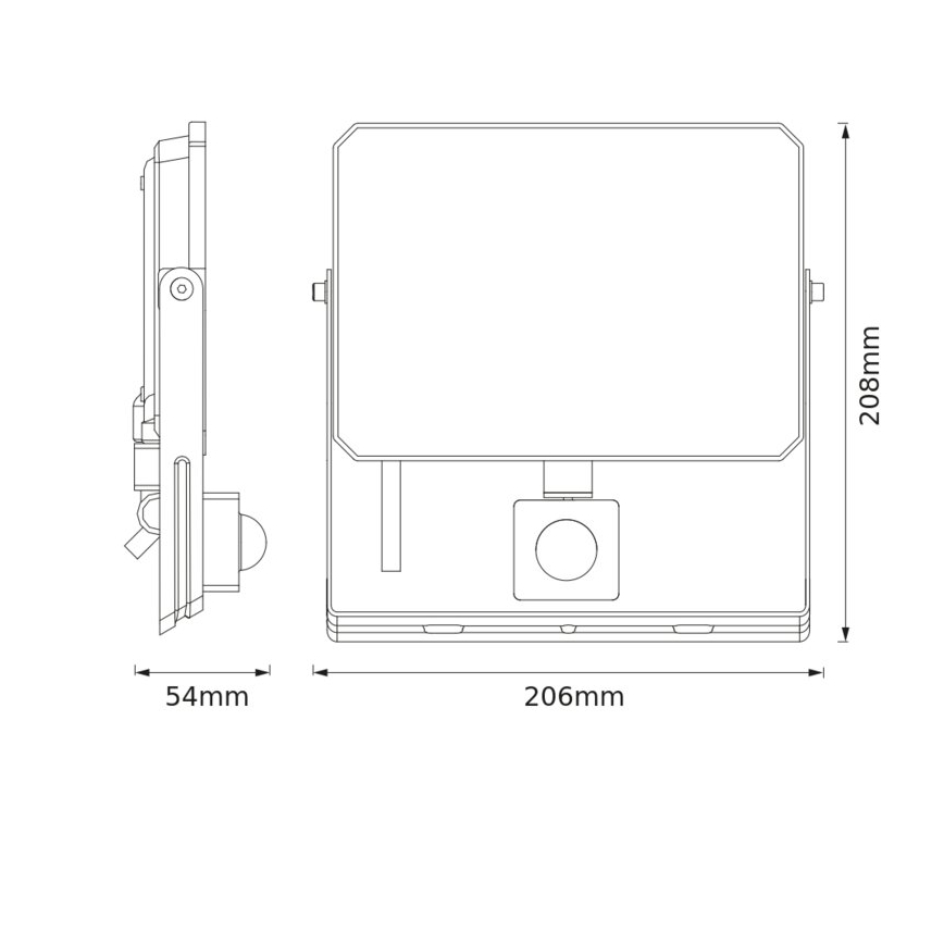 Osram - LED прожектор със сензор за движение и сумрак FLOODLIGHT LED/50W/230V 3000K IP65 черен