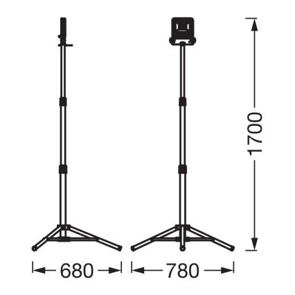 Osram - LED прожектор със статив TRIPOD LED/20W/230V 4000K IP65 оранжев