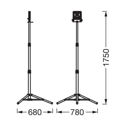 Osram - LED прожектор със статив TRIPOD LED/30W/230V 4000K IP65 оранжев