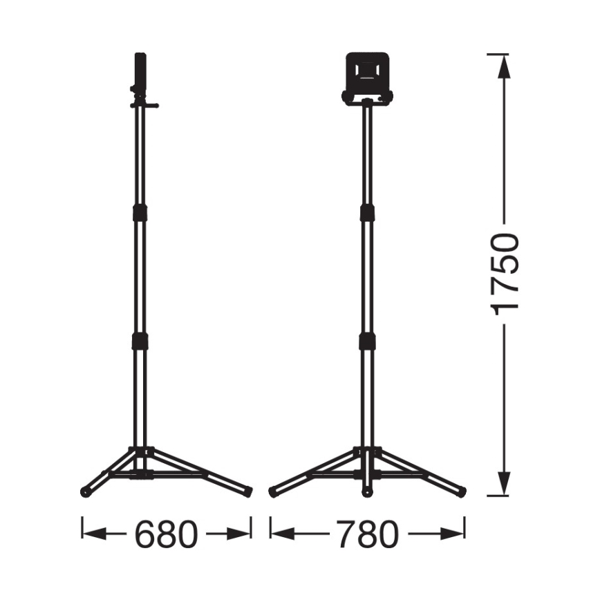 Osram - LED прожектор със статив TRIPOD LED/30W/230V 4000K IP65 оранжев