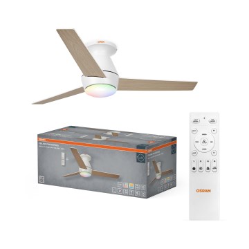 Osram - LED RGB димируем таванен вентилатор NORDES LED/18W/230V 3000-6500K + дистанционно управление