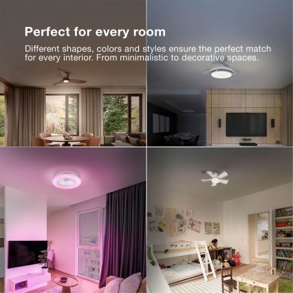 Osram - LED RGB димируем таванен вентилатор NORDES LED/18W/230V 3000-6500K + дистанционно управление