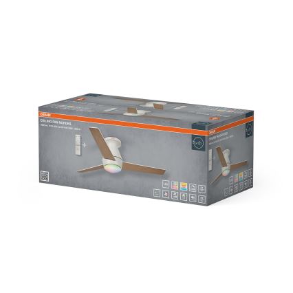 Osram - LED RGB димируем таванен вентилатор NORDES LED/18W/230V 3000-6500K + дистанционно управление
