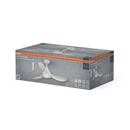 Osram - RGB LED димируем таванен вентилатор NORDES LED/18W/230V 3000-6500K + дистанционно управление