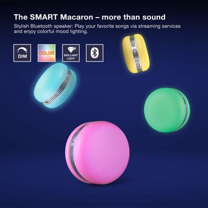 Osram - LED RGB димируем високоговорител SMART+ MACARON LED/1,75W/3,7V 450 mAh зелен