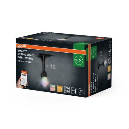 Osram - LED RGB димируема външна гирлянда SMART+ STRING 12xLED/230V 7,47m IP44 Wi-Fi