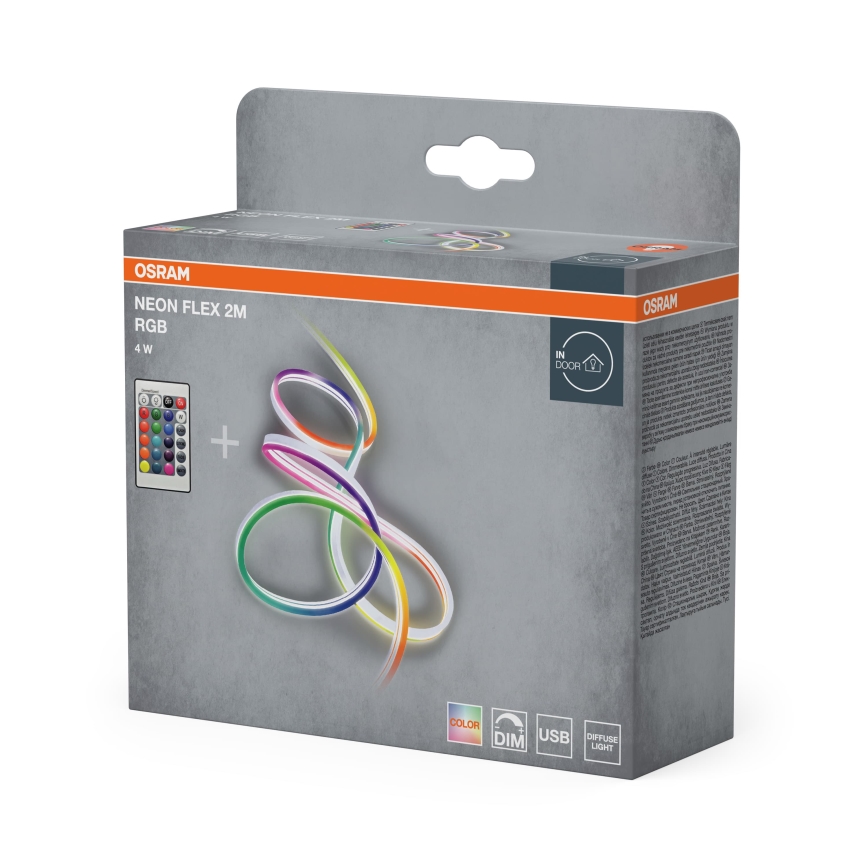 Osram - LED RGBW димируема лента NEON FLEX 2m LED/4W/5V + дистанционно управление
