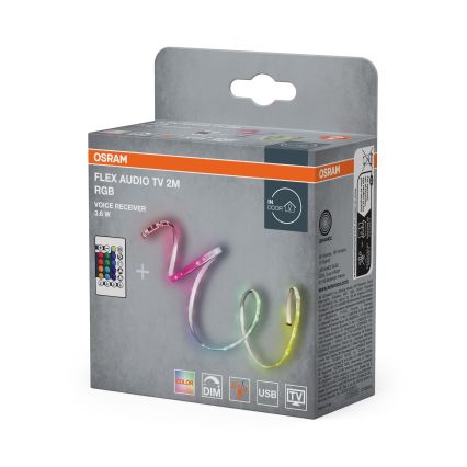 Osram - LED RGB димируема лента за телевизор FLEX AUDIO 2m LED/3,6W/5V + дистанционно управление