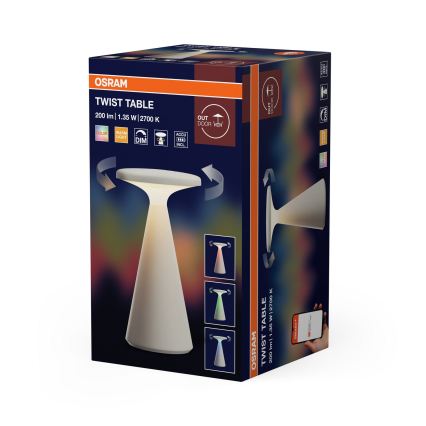 Osram - LED RGB димируема сензорна презареждаема външна настолна лампа SMART+ TWIST LED/1,35W/3,7V 1800 mAh IP44