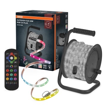 Osram - LED RGB димируема външна LED лента FLEX 20m LED/135W/230V IP65 + дистанционно управление