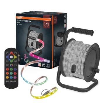 Osram - LED RGB димируема външна лента FLEX 15m LED/100W/230V IP65 + дистанционно управление