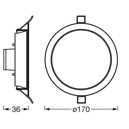 Osram - LED RGB димируемо вградено таванно осветително тяло SMART+ DOWNLIGHT LED/12W/230V 3000-6500K Wi-Fi