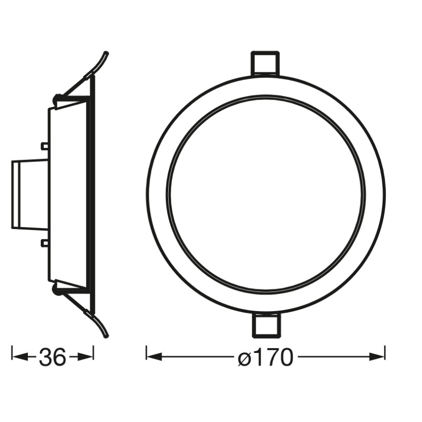 Osram - LED RGB димируемо вградено таванно осветително тяло SMART+ DOWNLIGHT LED/12W/230V 3000-6500K Wi-Fi