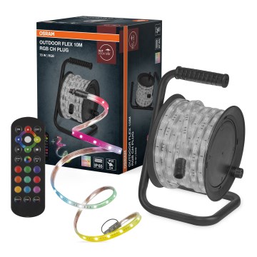 Osram - LED RGB лента за външна употреба с възможност за димиране FLEX 10m LED/70W/230V IP65 + дистанционно управление