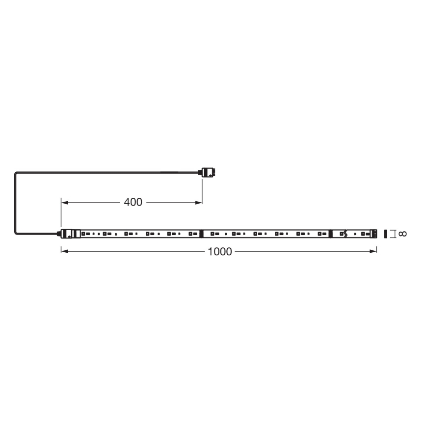 Osram - LED RGB+TW Димируема лента SMART+ FLEX 1m LED/3,4W/230V 2700-6500K Wi-Fi