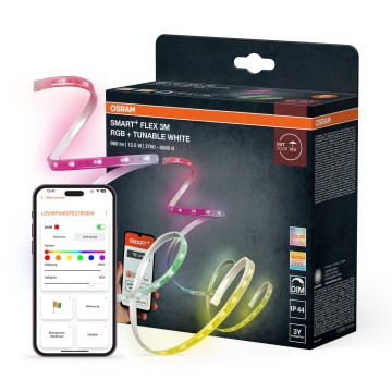 Osram - LED RGB+TW димируема външна лента SMART+ FLEX 3m LED/12,5W/230V 2700-6500K IP44 Wi-Fi